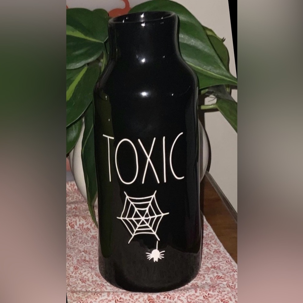 Rae Dunn TOXIC Vase Spider Web Spider Gothic